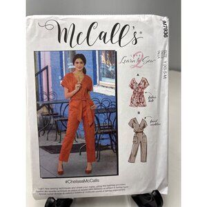 Misses Romper Jumpsuit Pattern M7936 Size Xs S M Uncut